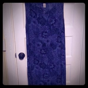 Shades of blue sleeveless dress